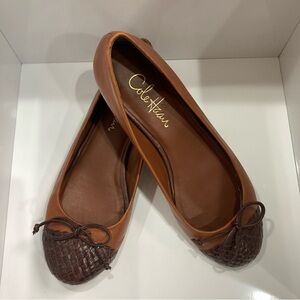 Cole Haan Size 6 Nike Air Brown Flats with Basketweave Toe